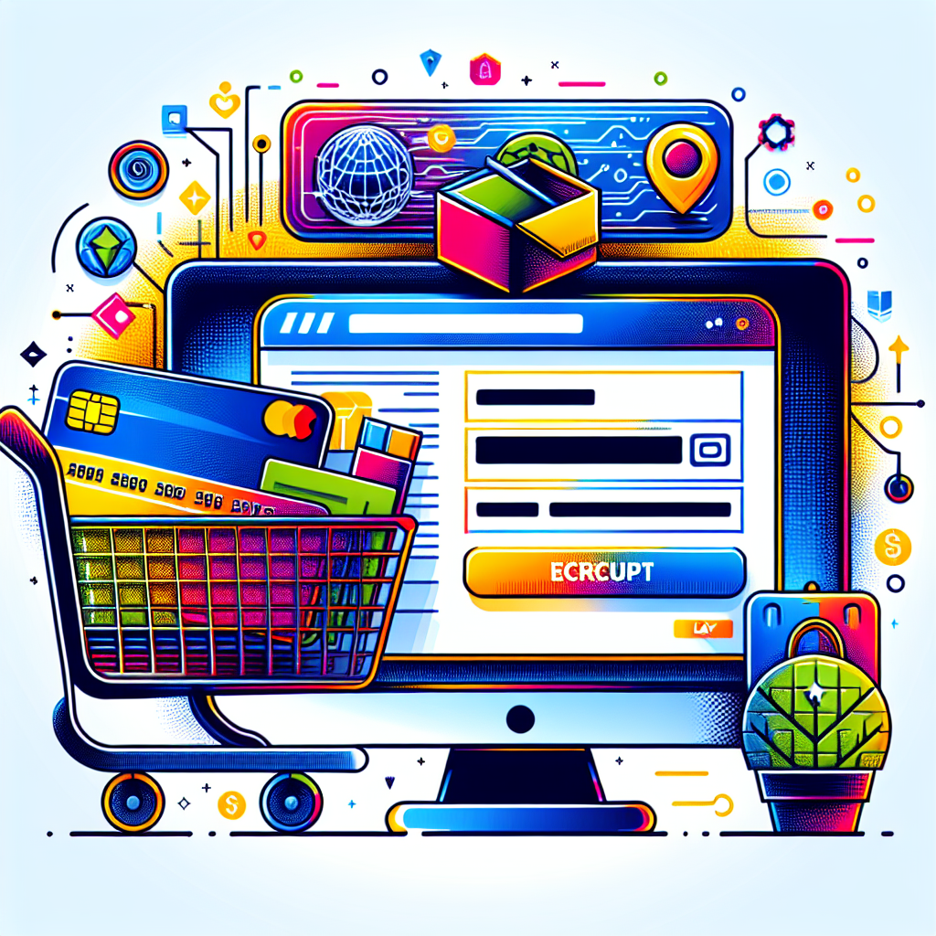 Secure checkout process illustration